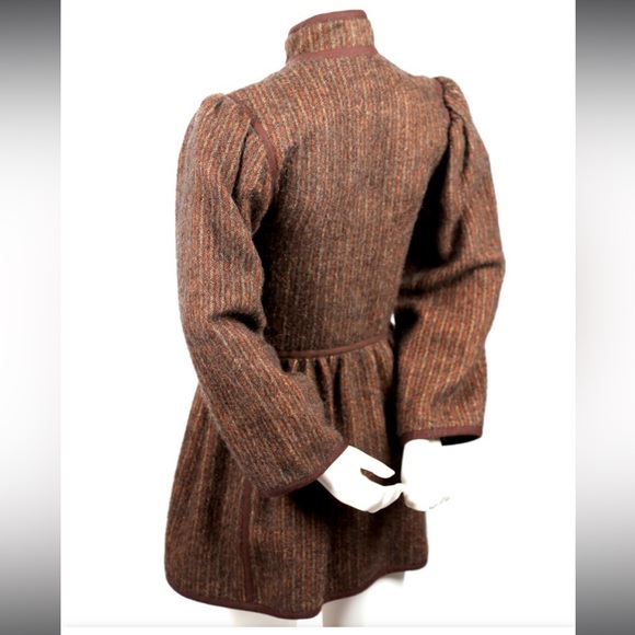 1976 YVES SAINT LAURENT 'Russian collection' striped wool coat size 36 EU (4-6) - Picture 13 of 15